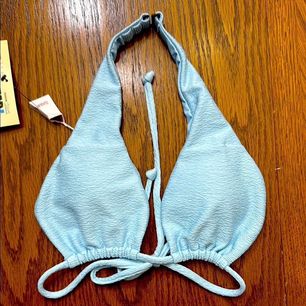 Light Blue Halter Bikini Top